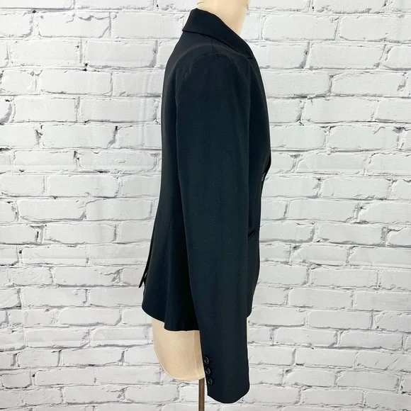 Theory Women’s Virgin Wool Nicholle 2 Sevona Black 2 Button Blazer Size 4 Career - Picture 4 of 11